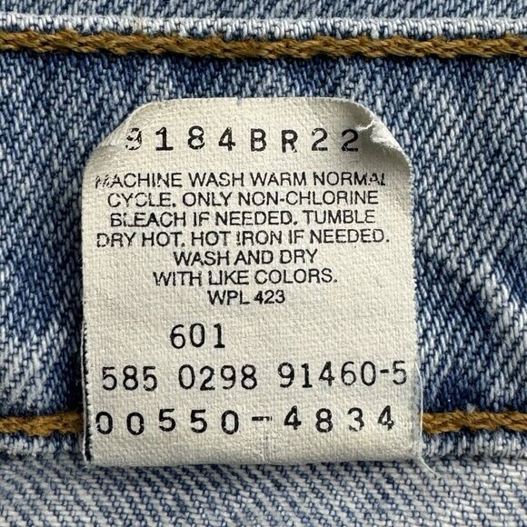 VTG Levis 550 Jeans Mens 38x30 Blue Relaxed Fit Retro Grunge 90s Y2K Made In USA - Picture 6 of 11